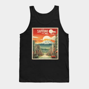 Sapporo Japan Vintage Poster Tourism Tank Top